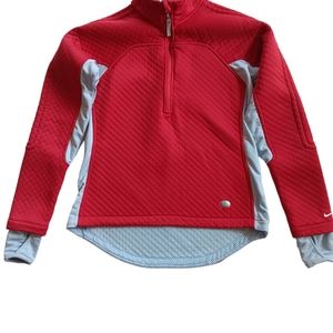 NIKE Women's Sphere Thermal 1/4 Zip Textured Pullover Jacket Size Small (4-6)